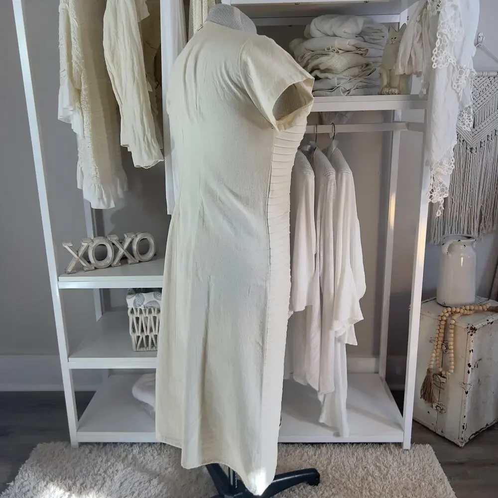 Glyphs women's sz. Large cotton embroidered muslin dress spring, fall #2250 - Picture 3 of 8